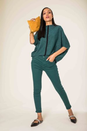 Nina Carter pantalon taille haute vert